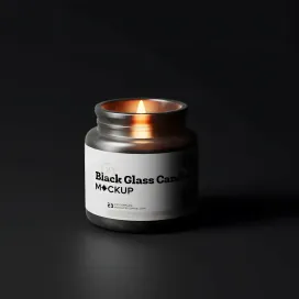 Black Glass Candle 2